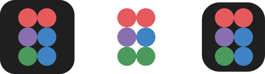 Colorful circle dot pattern design, abstract geometric illustration, modern graphic art, minimal background, creative symbol icon