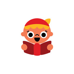 A festive caroling scene on a white background vector illustration