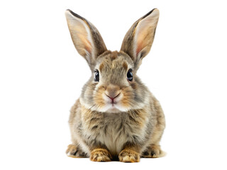  studio portrait of cute rabbit  isolated on white background png ai generated