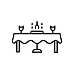 A holiday dinner table set for a Christmas meal vector illustration