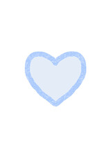 blue heart on white background