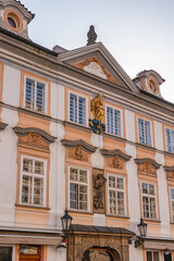 Decooration of the building in Old Prague