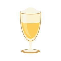 A festive glass of eggnog on a white background vector illustration
