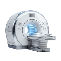 Medical MRI Machine Magnetic Resonance Imaging Scanner Isolate on Transparent White Background