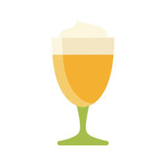 A delicious glass of eggnog against a white background vector illustration