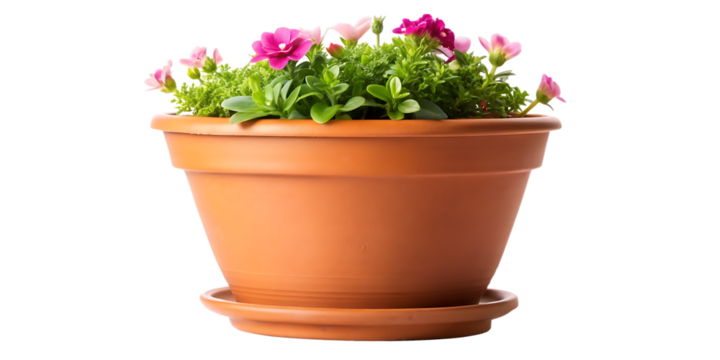 flower pot isolated on white background