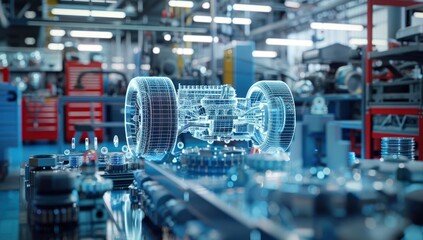Naklejka premium Cybernetic Drive The Future of Automotive Engineering