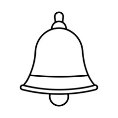 A flat style Christmas bell icon vector illustration