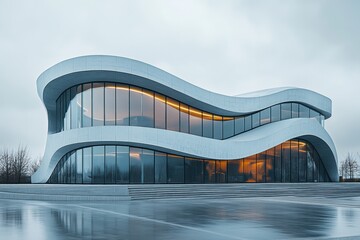 Innovative architectural design modern building urban contemporary style exterior view architectural concept