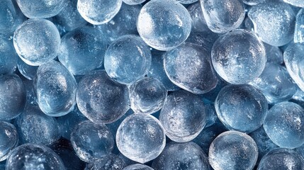 Captivating blue gel beads abstract concept textural detail