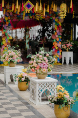 Flower Decoration in Wedding | Luxury Floral Decor, Mandap Flowers, Stage Setup, Bridal Entry, Centrepieces, Wedding Aisle, Roses, Orchids, Marigold Design