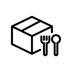 food delivery package outline icon vector design good for web or mobile app