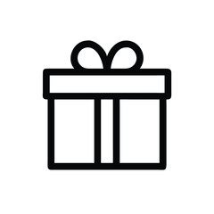 A present in a gift box with a ribbon and bow on a white background vector illustration