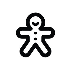 A gingerbread man on a plain white background vector illustration