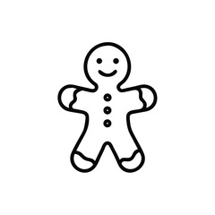 A cute gingerbread man on a white background vector illustration