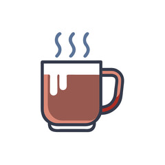 A delicious mug of hot chocolate isolated on a white background vector illustration