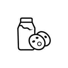 Milk and cookies left for Santa on a plain white background vector illustration