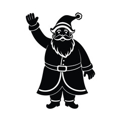 Santa Claus in a waving pose on a white background vector illustration