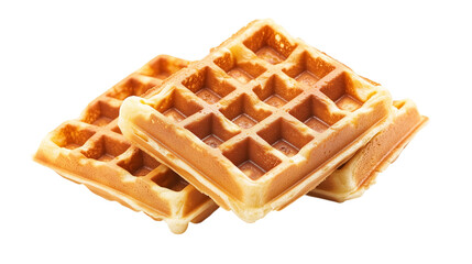 Three waffles stacked on top of each other