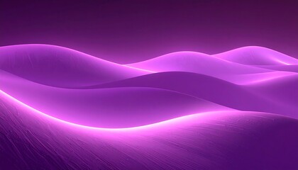 A mesmerizing display of undulating, glowing purple forms creates an abstract landscape.