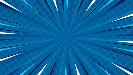 Fototapeta premium blue zoom comic cartoon background vector