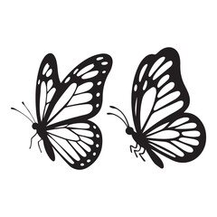 Butterfly Silhouette Vector Illustration Design