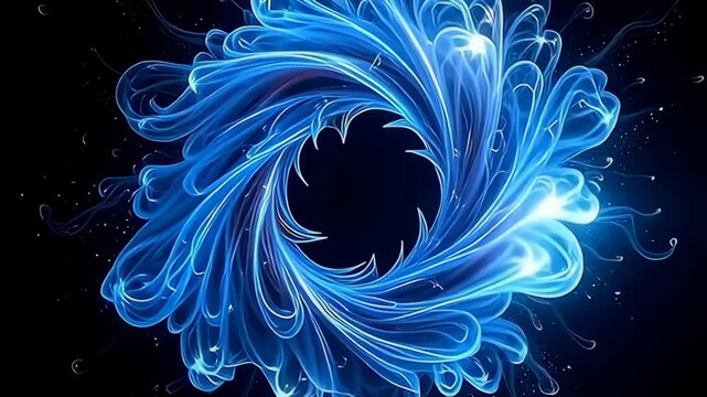 An burst wrought similar medallion tore explosion away inwards adenine kaleidoscope of shimmering colors, with flowing front that turn and act framing adenine trench blackened background,