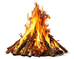 Bonfire isolated on white background