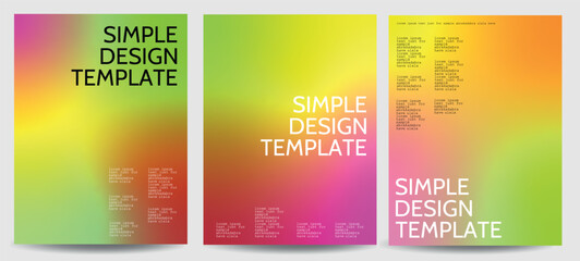 Vector layout template design for  event, companies or business related. Poster design set with modern gradient scientific, medical, technological
