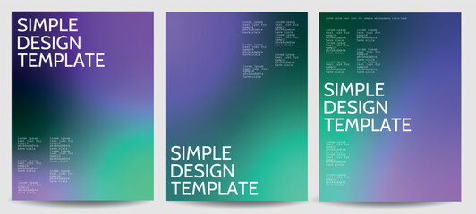 Vector layout template design for  event, companies or business related. Poster design set with modern gradient scientific, medical, technological
