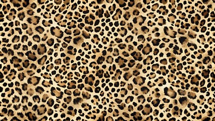 Seamless leopard pattern background with wild animal skin and fur texture