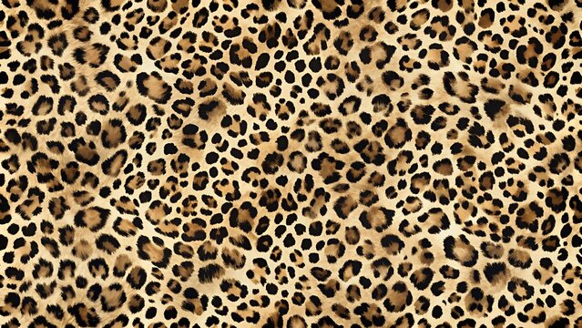 Seamless leopard pattern background with wild animal skin and fur texture