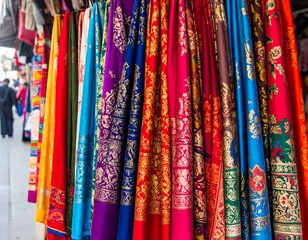 Colorful patterned fabrics for sale