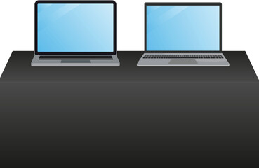 Vector illustration of modern laptop