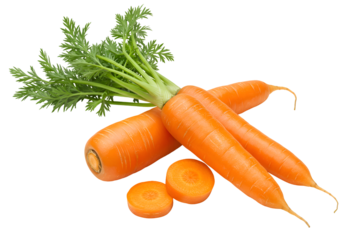 Fresh Carrots: Vibrant Produce Photography for Websites & Blogs isolated transparent on White Background