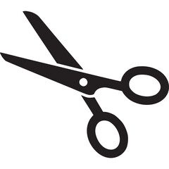 Vector art of black icon of scissors
