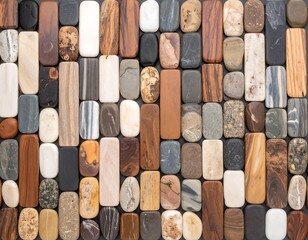 Colorful stone mosaic pattern