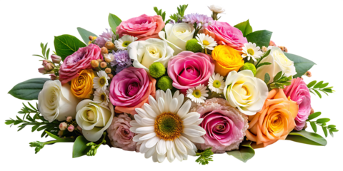 bouquet of flowers isolated on white background