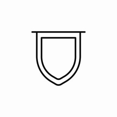 blank shield badge icon sign vector