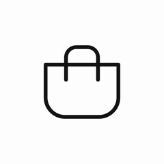 simple shopping purse icon sign vector