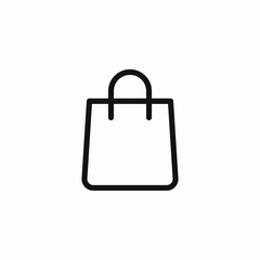 simple shopping bag icon sign vector