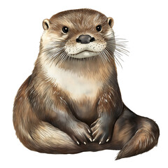 Otter Watercolor Clipart PNG