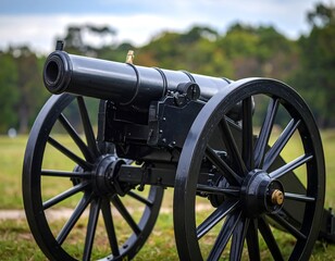 Antique cannon in park