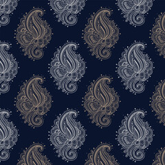 vector seamless pattern with flowers
