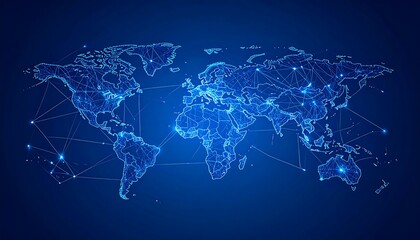 Global interconnected network map