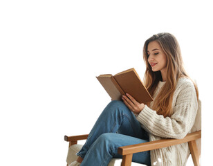 young woman sitting on a chair