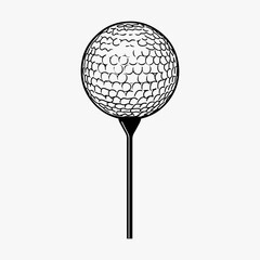 Golf Ball Icon Back Element Set, Golf Vector Graphic, Golf Ball Symbol Sign Illustration Silhouette Design
