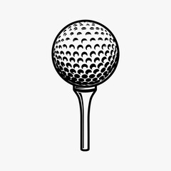 Golf Ball Icon Back Element Set, Golf Vector Graphic, Golf Ball Symbol Sign Illustration Silhouette Design