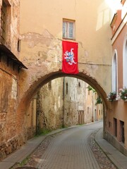historic charming old town with street of Vilnius-capital of Lithuania, Europe in summer