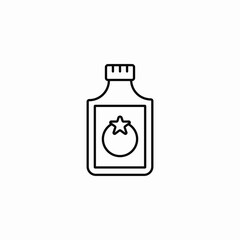 ketchup bottle icon sign vector